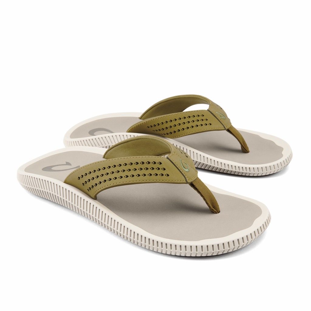 Sandalias Olukai Ulele - Chanclas Hombre Verdes 20983-706